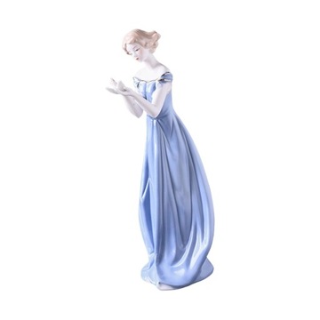 Porcelanowa statua damy rzemiosło ceramiczna figurka dziewczyny do kominka