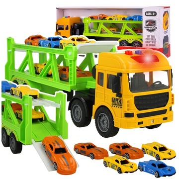 SAMOCHÓD INTERAKTYWNY TIR LAWETA RESORAKI AUTO CIĘŻARÓWKA NAPĘD DŹWIĘK LED