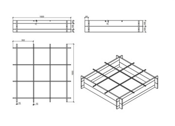 Skrzynie na warzywa zioła grządka podwyższona donica zielnik 100x100cm EKO