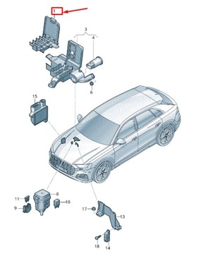 4M0941823A 4M0941824BA AUDI Q7 4M ROZDĚLOVAČ PROUDU SKŘÍŇKA