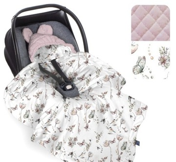 OTULACZ KOCYK DO FOTELIKA CAŁOROCZNY BABYSTEPS NATURA SEPIA ROSE RÓŻ