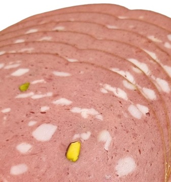Włoska Mortadela z Pistacjami z czarnej sycylijskiej świni plastry 100g