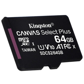 KINGSTON micro SD XC 64 ГБ UHS-I SDCS2 CANVAS PLUS