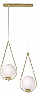 Lampa sufitowa wisząca NEVE GOLD 2 żyrandol kula