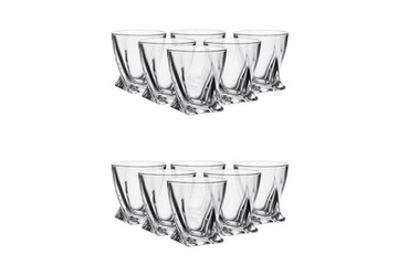BOHEMIA QUADRO Szklanki 340 ml 12 sztuk