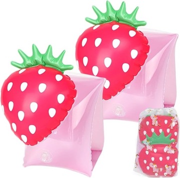 RĘKAWKI DMUCHANE DO PŁYWANIA TRUSKAWKA I PAPUGA ZESTAW 2X DO WODY PŁYWACZKI