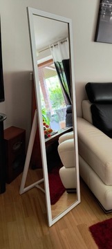 Białe LUSTRO stojące 144 X 36 [cm]