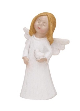 Aniołek figurka biały chrzest komunia mix IHS 6cm