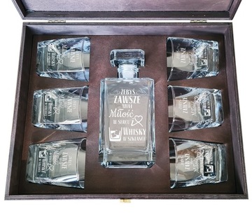 ZESTAW do WHISKY z grawerem prezent na urodziny