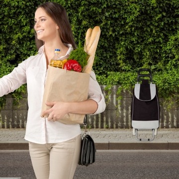 КАРТРИДЖ ДЛЯ ПОКУПОК СУМКА НА КОЛЕСАХ ПРОЧНЫЙ ПРОЧНЫЙ СКЛАДНОЙ КАРМАН