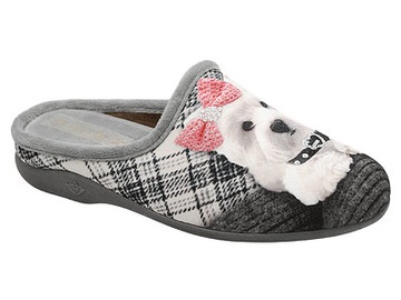 Kapcie SANITAL FLEX Z25636 r.43 Welur Pieski Pantofle domowe Ciapy Dogs