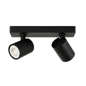 Lampa sufitowa listwa LUMSI 2 czarny reflektor