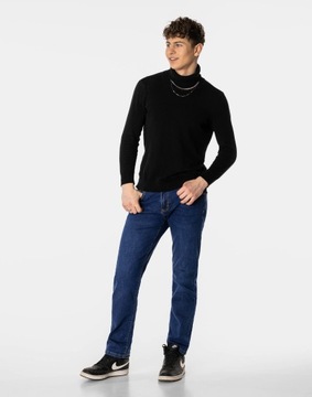 Spodnie Jeansowe Męskie Granatowe Texasy Dżinsy Jeansy Jeans 2195 r W40 L32