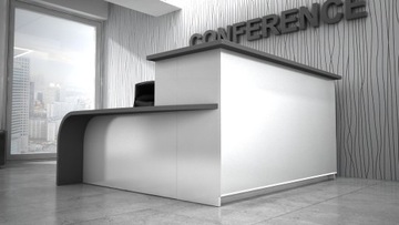 Nowoczesna Lada recepcyjna R44 250x150cm LED