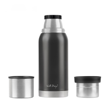 TERMOS TURYSTYCZNY STALOWY PODRÓŻNY DO KAWY HERBATY FUORI 1000ML 1L GRAFIT