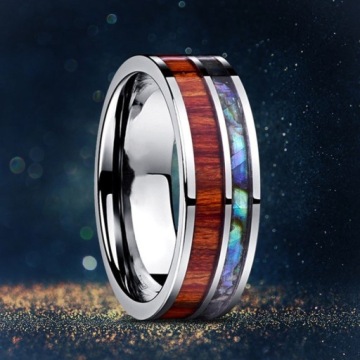 Кольцо-печатка Обручальное кольцо Дерево Сталь 316L Морское ушко