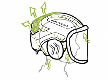 Шлем / защитный шлем для Pilarz Protos Integral Red-Yellow