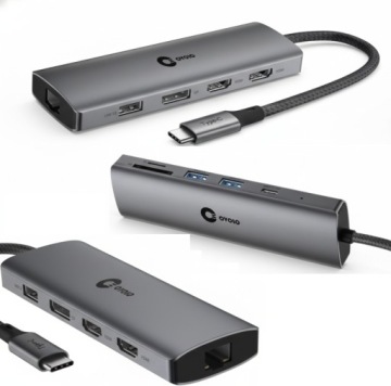 2xHDMI 4K DisplayPort Lan pro notebook Gigabyte Hub Dual Monitor Usb-c