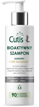 CUTIS Ł bioaktywny Szampon konopny + CBD