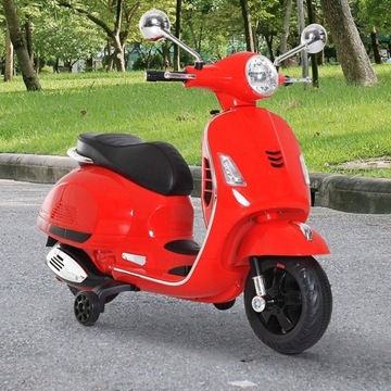 ДВИГАТЕЛЬ VESPA С ДВОЙНОЙ АККУМУЛЯТОРНОЙ БАТАРЕЕЙ ДЛЯ ДЕТЕЙ, ЗВУКОВОЙ ЛЕГКИЙ СКУТЕР, 6 КМ/Ч
