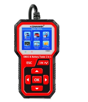 KONNWEI KW681 ТЕСТЕР АККУМУЛЯТОРА 2в1 OBDII ДИАГНОСТИКА