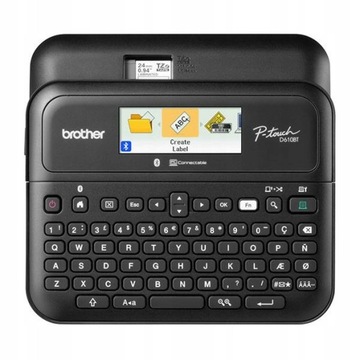 Brother PT-D610BTVP Drukarka etykiet 24 mm zasilacz taśma walizka kabel USB