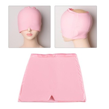 Czapka na migrenę na ból głowy Okład na zatoki, , Różowy