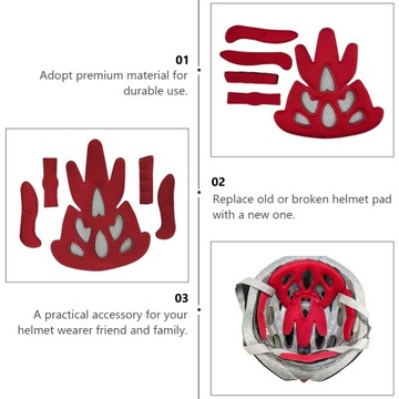 1 КОМПЛЕКТ ДОПОЛНИТЕЛЬНЫХ ПОДУШЕК ДЛЯ ВЕЛОСИПЕДНОГО ШЛЕМА