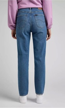 Lee CAROL STRAIGHT MidTrashed MOM JEANS W27 L35