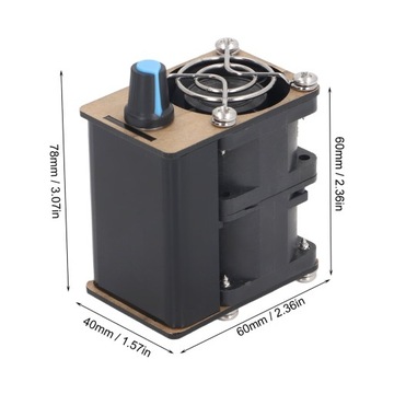 ЭФФЕКТИВНЫЙ МОДУЛЬ УПРАВЛЕНИЯ ВЕНТИЛЯТОРОМ С ЧЕРНЫМ АКРИЛОВЫМ КОРПУСОМ 12В 12ВТ