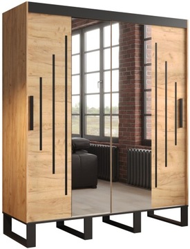 Szafa przesuwna L Y1 180 cm do salonu z lustrem