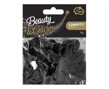 Фольга Конфетти Круги 1,5 см, 18г, черная