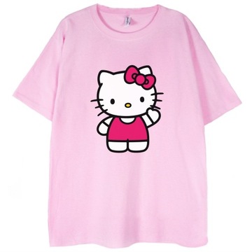 T-shirt Hello Kitty kawai kot różowa koszulka M