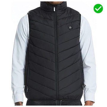 KAMIZELKA OGRZEWANA MĘSKA DAMSKA ZIMOWA BEZRĘKAWNIK ROBOCZY PODGRZEWANA