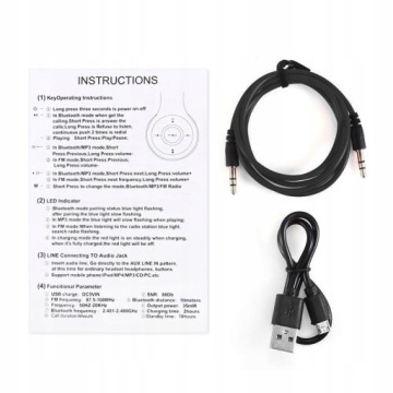 P47 БЕСПРОВОДНЫЕ НАУШНИКИ BLUETOOTH 5.0 МИКРОФОН