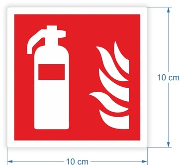 Информационная наклейка ОГНЕТУШИТЕЛЬ 10 см