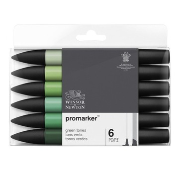 PROMARKER ZESTAW 6 GREEN TONES Winsor&Newton