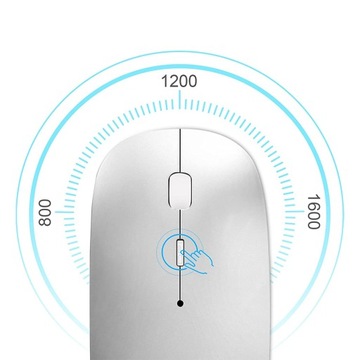 БЕСПРОВОДНАЯ USB-МЫШЬ 2,4G СЕРЕБРЯНАЯ ДЛЯ НОУТБУКА + ТИПА C
