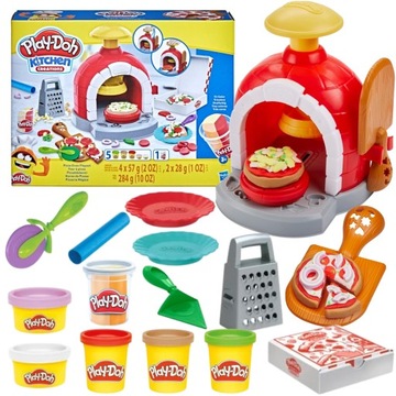 CIASTOLINA PLASTELINA PLAY DOH PIEC DO PIZZY ZESTAW 6 TUB AKCESORIA