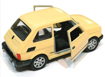 Автомобиль Fiat 126p металл Maluch WELLY, кремовая модель