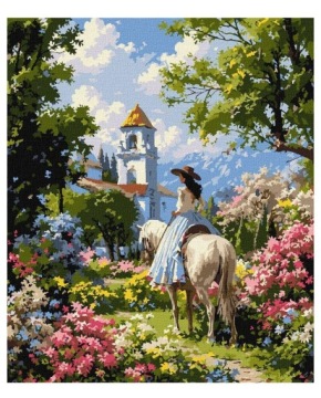 Малювання за номерами - Вершниця 40x50 см