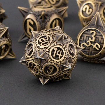 НАБОР «УТРЕННЯЯ ЗВЕЗДА» ИЗ 7 МЕТАЛЛИЧЕСКИХ КУБИКОВ ДЛЯ РПГ