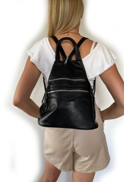 TOREBKA DAMSKA WOREK PLECAK BLACK