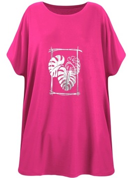Luźna, swobodna bluzka z nadrukiem 48/50 4XL/5XL