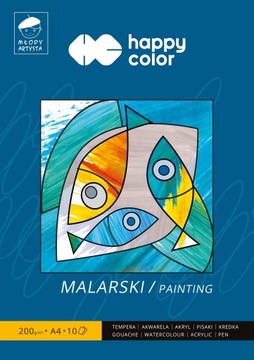 Blok malarski do akwareli A4/10k, 200g, Happy Colo