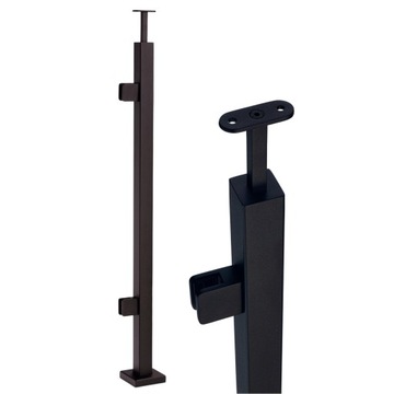 SŁUPEK BALUSTRADY 40x40 CZARNY STRUKTURA STARTOWY 100 CM