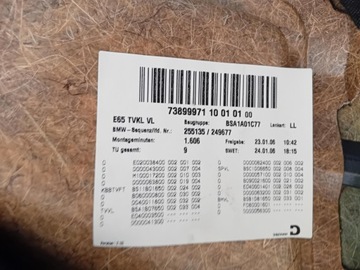 ДВЕРЬ СТОРОНА ЛЕВАЯ ПЕРЕДНЯЯ BMW 7 E65 745 D