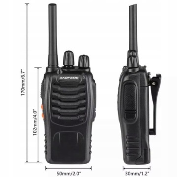 KRÓTKOFALÓWKA 4x WALKIE TALKIE BAOFENG BF-88E PMR DUŻY ZASIĘG RADIOTELEFON