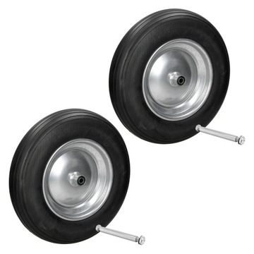 2 x kolo taczkowe pelne czarne 350 x 80 mm