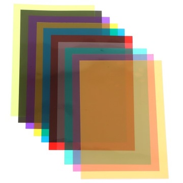 FOLIA KOLOROWA FILTR ŻELOWY 10 SZT